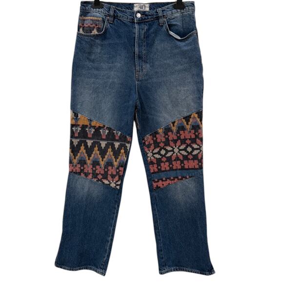 Free People Rocky Mountain Straight Leg Jeans In Alpine Blue - Picture 7 of 7